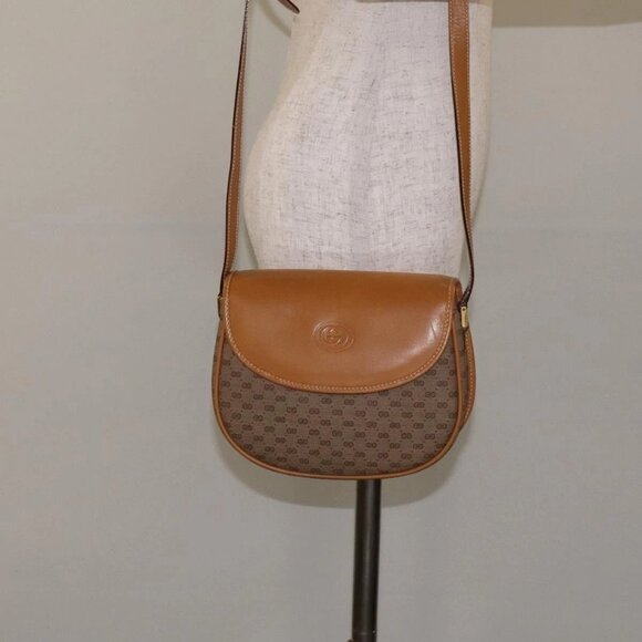 GUCCI Micro GG Supreme Shoulder Bag PVC Beige Gold 007 58 0074 Auth SW968 - Picture 15 of 16